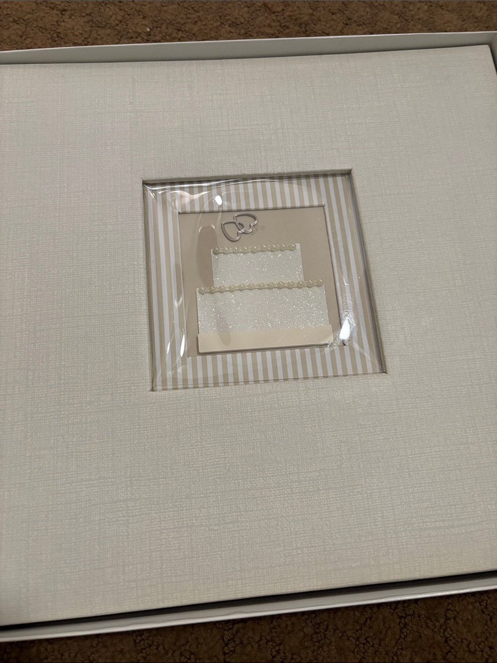 Hallmark Cream and Beige Wedding Scrapbook kit 12x12